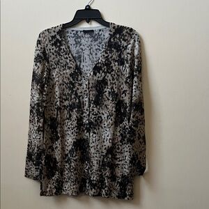 Tahari Cashmere Button Down Cardigan